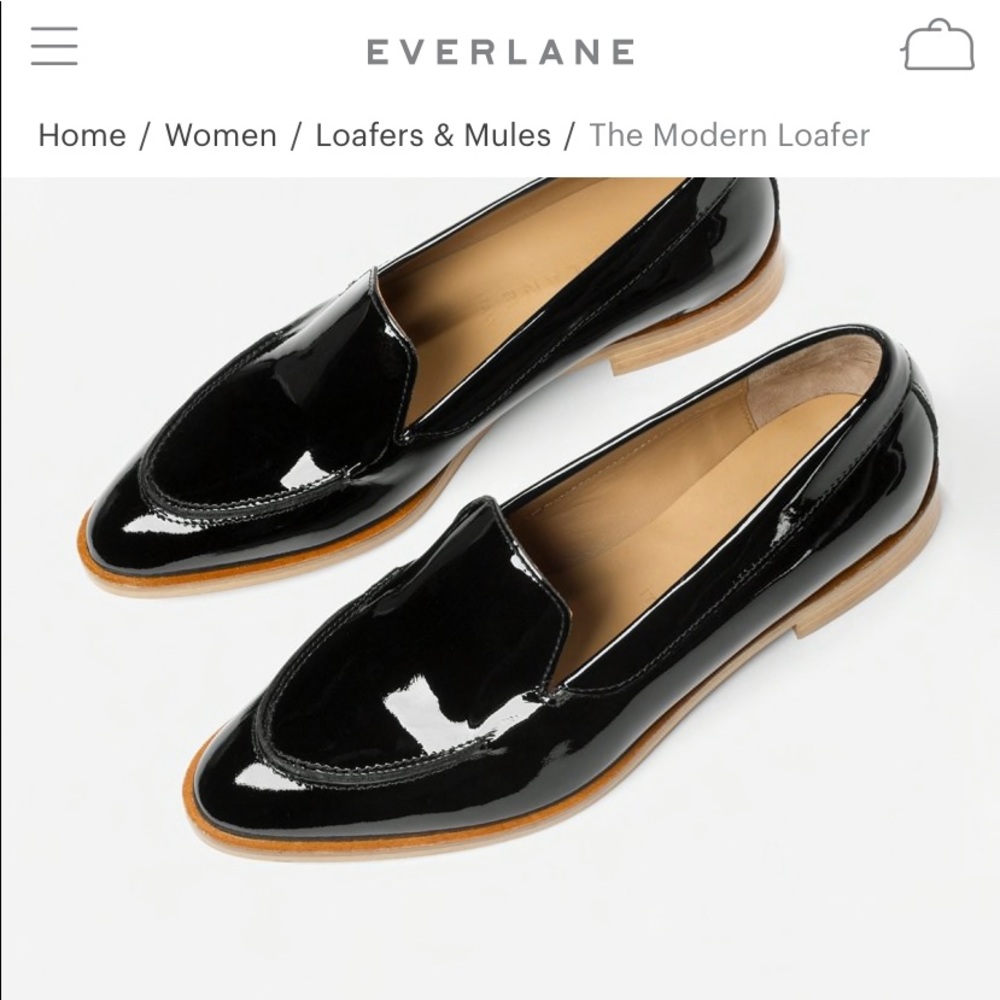 Everlane patent loafers 6.5